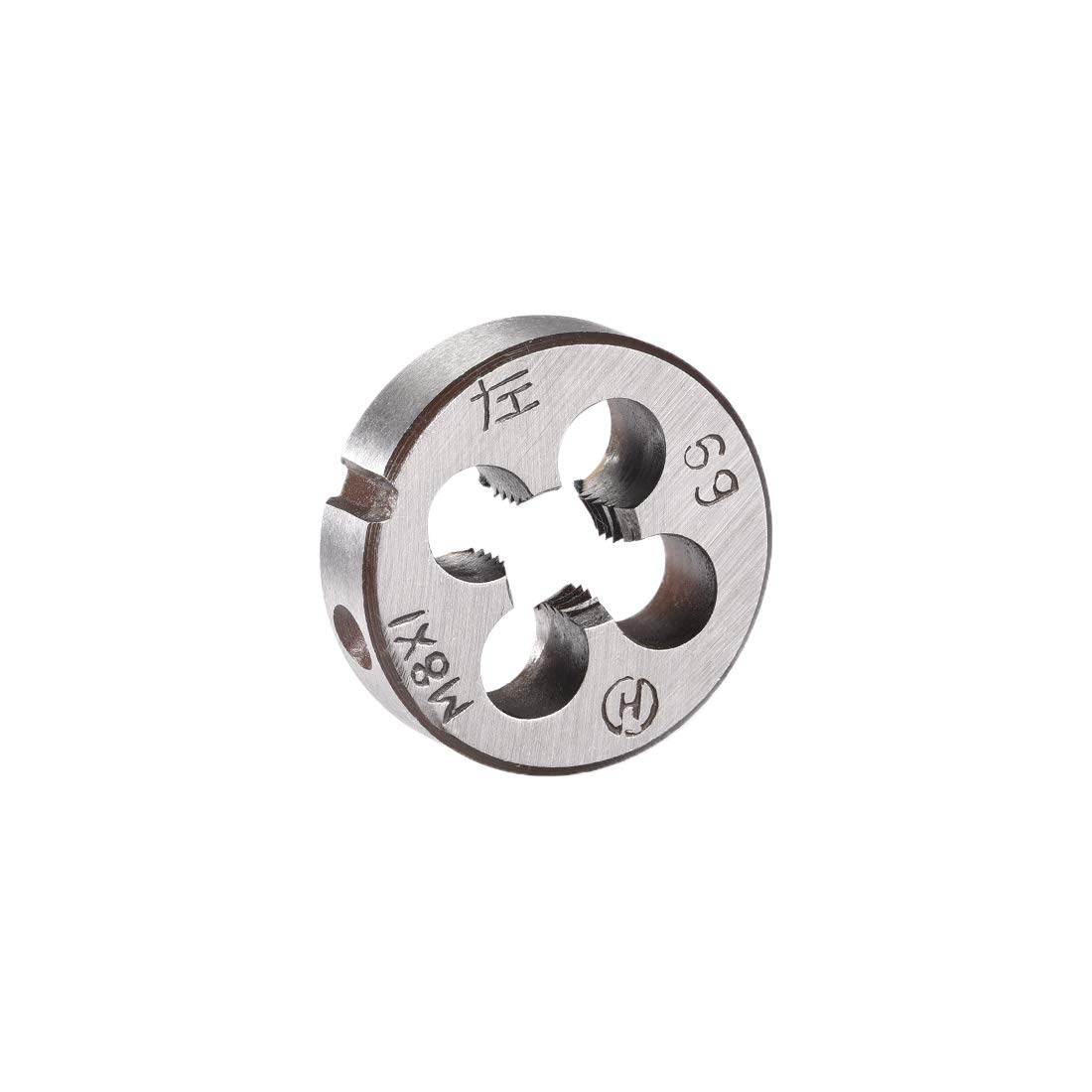 uxcell M8 x 1.0 Metric Round Die, Machine Thread Left Hand Threading Die, Alloy Steel Screw Thread Cutting Die