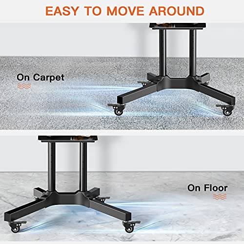 Perlegear Rolling TV Stand for 3283 Inch Screens up to 132 lbs, Height
