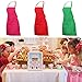 YUYIKES 7 Pcs Adjustable Children Chef Apron Set for Cooking Baking Painting Art Kids Chef Aprons with 2 Pocket