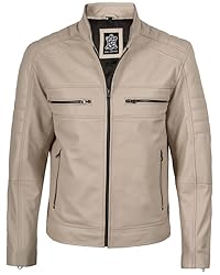 Decrum Leather Jacket New Year 2025 - Beige Leather