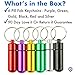 Pivit Waterproof Aluminum Pill Box Organizers with Keychains | 6 Pack | Assorted Colors | Small Pocket Size Travel Medicine Fob Containers For Key Rings | Single Chamber Pill Holder for Outdoor Travel