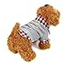 Voberry® Dog Cat Grid Sweater Puppy Warm T-Shirt Pet Clothes POLO Shirt Dog Coat (XL, Gray)