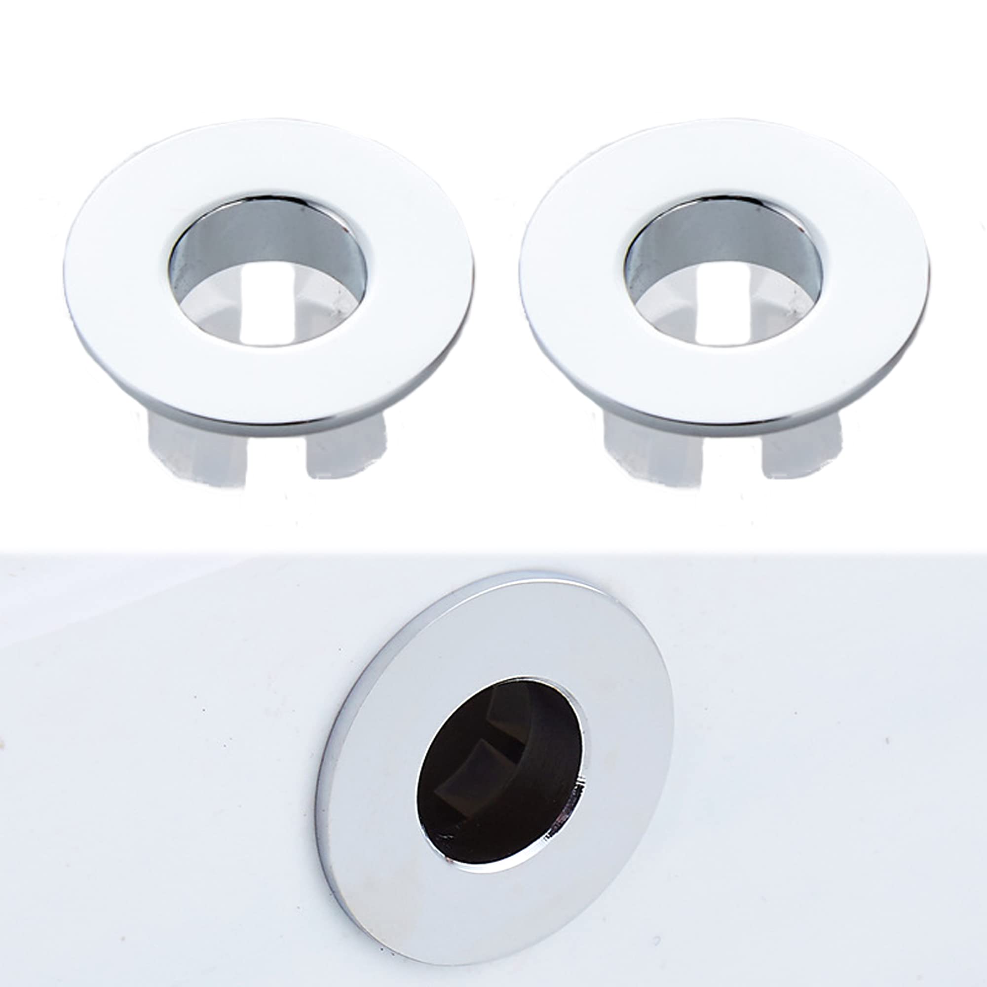 Hayaww 2 Pieces Sink Brass Overflow Cover, Sink Overflow Cover, Sink Overflow Cover, Sink Overflow Covers, 22-24 mm, for Washbasin, Bathroom, Sink, Bathtub (2)
