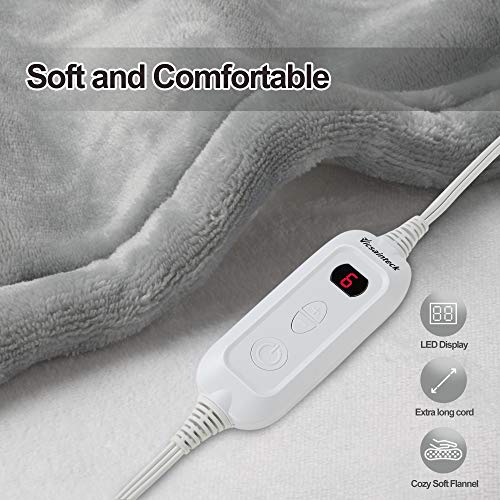 Vicsainteck Electric Throw Blanket for Home Office Bed Sofa, 62"x84