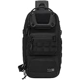 OZUKO Tactical Sling Bag for Men, MOLLE Crossbody Sling Pack | Water-Resistant EDC Shoulder Backpack for Travel, Hiking &amp; Daily Use