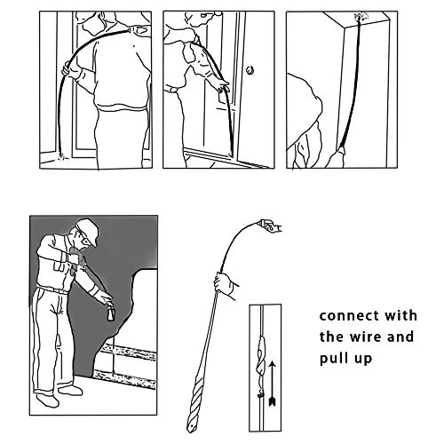 Flexible Installer Drill Bit Fish Bit for Pulling Wire Through Tight
