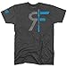 RokFit Men's Original RF Logo Shirt (Large, Heather Charcoal)