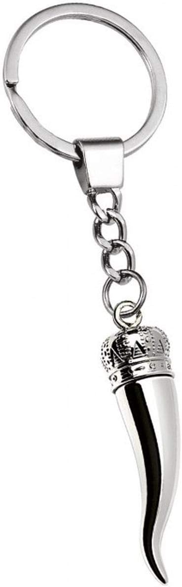 Ten Lucky charm horn keychain cod.EL7982 cm 11,8x3,5x1,4h by Varotto & Co, Steel, S