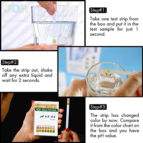 JOR Betta pH Test Strips, Ensure for Fish & Invertebrates, Dip & Read