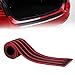 runmade Black & Red Rubber 35.4 inch Rear Bumper Protector Guard Door Entry Sill Guard - Universal fit for Car SUV Pickup Truck Boat Non-SLI Scratch-Resistant Boot Sill Protector (90 cm)