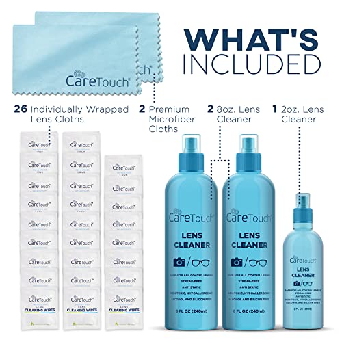 Care Touch Eyeglass Cleaner Spray Kit, AlcoholFree Glasses Cleaner