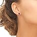 Blue Earrings for Women Sterling Silver Studs Simulated 5mm Round Solitaire Gemstone Sapphire Earrings for Bridesmaids Birthday Holiday Gift Fashion September Birthstone