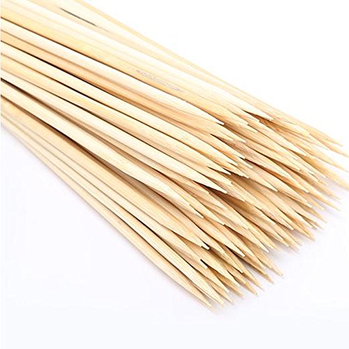 500Pcs Natural BBQ Bamboo Skewers for Shish Kabob, Grill, Appetizer, Fruit, Corn, Chocolate Fountain, Cocktail , More Size Choices 4"/6"/8"/10"/12"