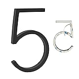 YWONOBS Door Numbers, 5 Inches 3D Self Adhesive