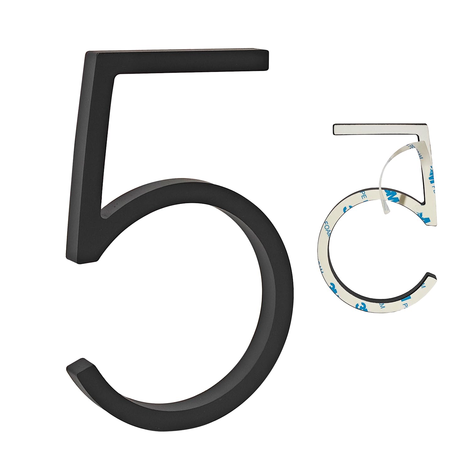 YWONOBS Door Numbers, 5 Inches 3D Self Adhesive