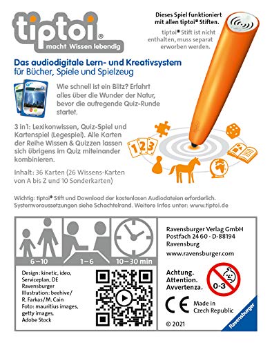 Ravensburger 00083 tiptoi Spiel 00083 - Wissen und Quizzen: Wunder der Natur - Quizspiel für Kinder ab 6 Jahren – Bild 5