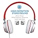 ECOOPRO Lightweight Portable Adjustable Over Ear Stereo Earphone Headphones Headset for PC MP3 MP4 Tablet Most Smart Phones -White