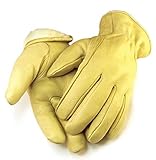 Northstar Mens Full Grain Tan Deerskin Gloves Lined 40 gram 3M Thinsulate 013T