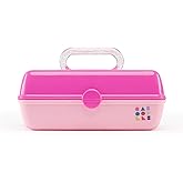 Caboodles Pretty In Petite - Forever Fun Makeup Organizer Compact Carrying Cosmetic Case, Pink Over Rose, 1 count