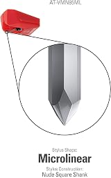 Audio-Technica VMN95ML VM95 Series Replacement Needle Microlinear Red view 2