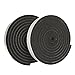 Juvale 2 Pack Weather Strip Foam Tape - Multi-Surface Black Adhesive Weatherstrip Foam Tape for Home Improvement, Weatherstripping - 10 feet Length