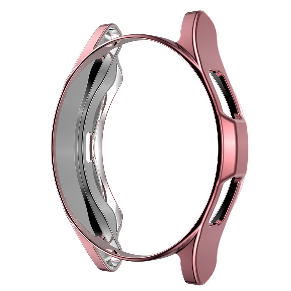 Apbands Case Compatible for Samsung Galaxy Watch 4 44mm 40mm Soft TPU Plated all-around with Screen Protector Cover Protective Case for Samsung Galaxy Watch 4 44mm 40mm