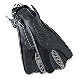 Cressi Palau Light Weight Travel Snorkeling Swim Fins, Titanium, Small/Medium