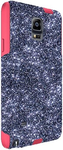 OtterBox Samsung Galaxy Note 4 Custom Glitter Case Commuter Series - Retail Packaging - Smoke/Pink