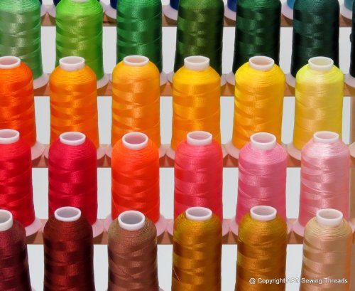 ThreadNanny New Brother 63 Colors Embroidery Thread Set 1100yards 40wt Polyester Threads from