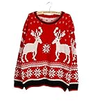 PianPian Women's Patterns Of Reindeer Snowman Christmas Pullovers Sweater