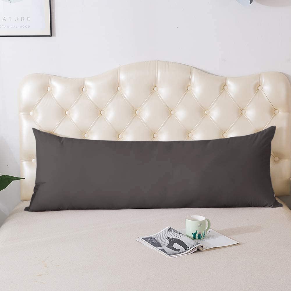 Comfort Beddings Premium Quality 800TC Bolster Pillow Case 100% Natural Cotton 1pc Body Pillow Case for Maternity/pregnancy Pillows (Size : 20" x 54", Color Grey)
