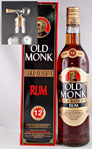 Old Monk Gold 12 Jahre indischer Rum + Glaskugelportionierer