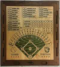 baseball wooden dice rolling board game handcrafted in