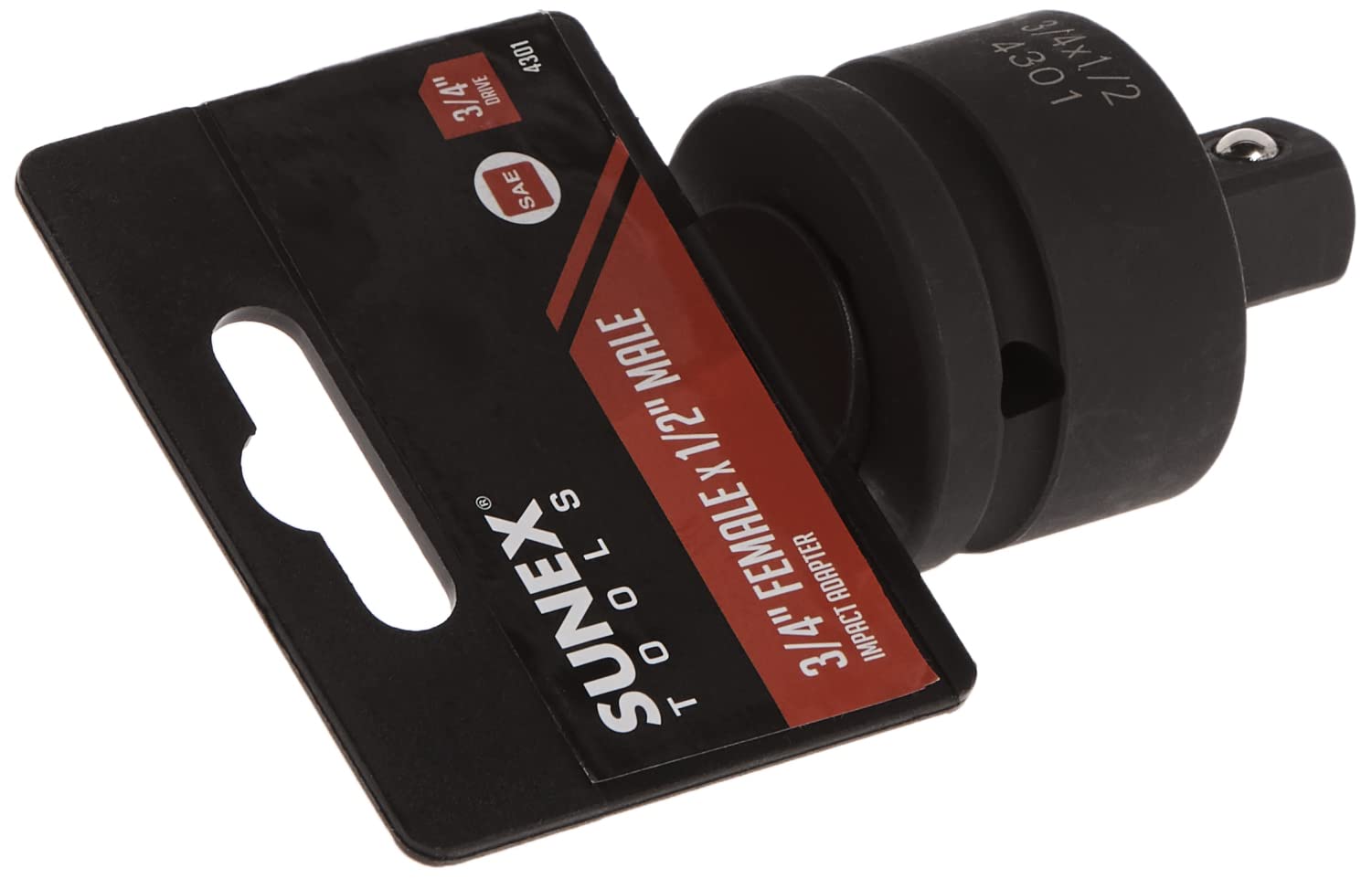 Sunex 4301 34-Inch Female to 12-Inch Male Impact Socket Adapter, 12 to 34 Adapter