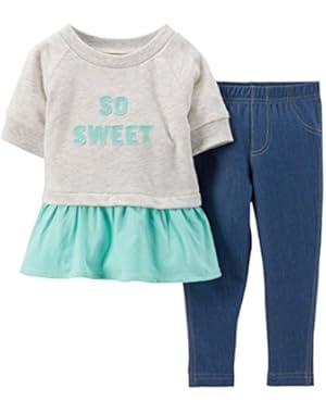 Carters Baby Girls' Layered Sweater Legging Set