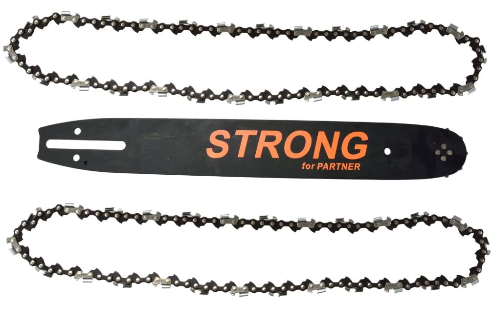 Guide BAR + 2 Chains Compatible with Husqvarna 135 235 236 14" 35cm 3/8 1.3mm 52 DL