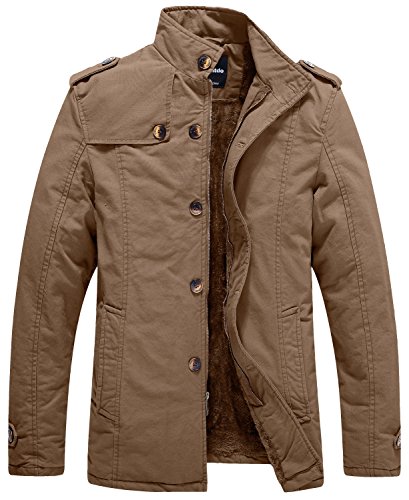 Men's Winter Fleece Lined Jacket Cotton Outwear Coat