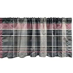 Ambesonne Buffalo Plaid Window Valance Pack of