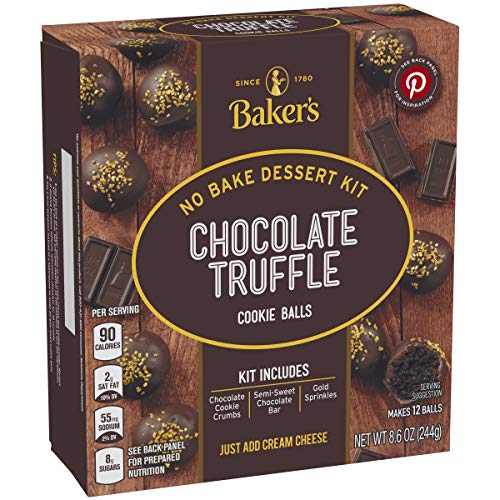 Baker's Chocolate Truffle Cookie Balls No Bake Dessert Kit (8.6 oz Box) - Thumbnail 5