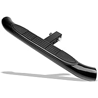 Armordillo 3" Round Tubing Steel Hitch Step for Class 4 Trailer Hitch in Black|2" Hitch Receiver Step Gloss Black 8718698