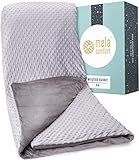Mela Comfort Weighted Blanket - 15LBS - Adult Queen Size - Helps Maximize Relaxation & Reduce Stress - Ideal Calming Anxiety & Insomnia
