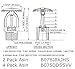 (2 Pack) UL Listed 1/2 NPT Fire Sprinkler Head 155°F (68°C) Upright Spray K=5.6 K80 Standard Response for Automatic Fire Sprinkler System Upright Bronze