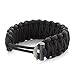 X-Plore Gear Survival Paracord 550 Bracelet Kit With Fire Starter, Eye Knife | Adjustable Closure For Secure Fit | For Hiking, Wilderness, Emergencies, Travel, Camping, Hunting (Black)