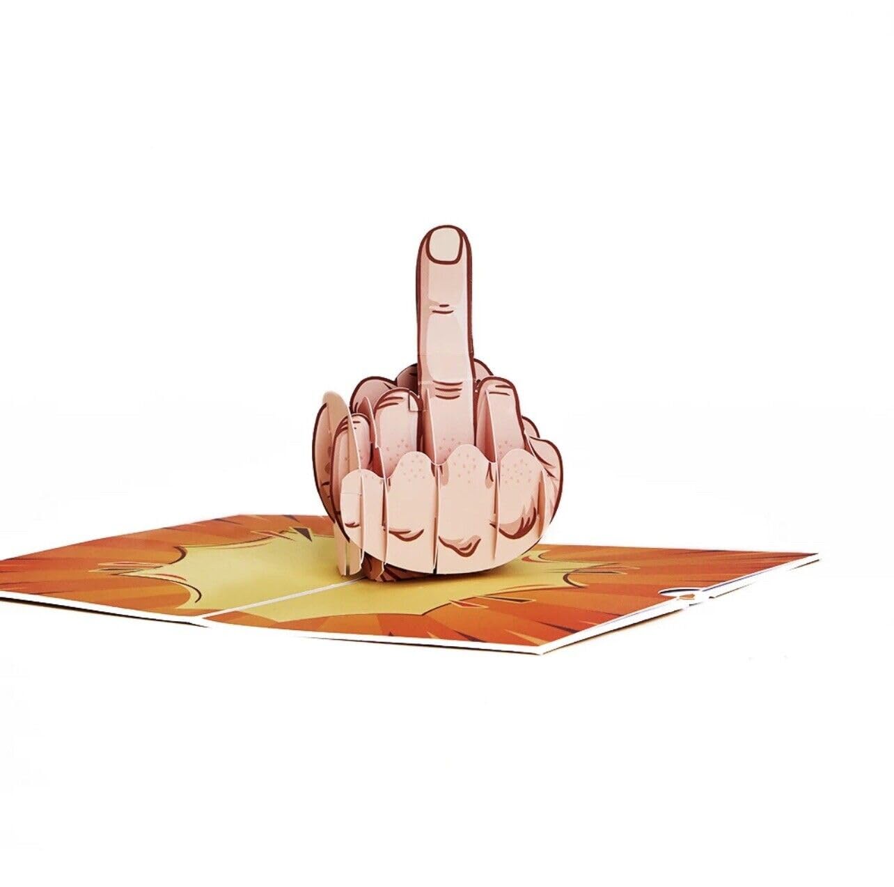 Rude Pop-Up Greeting Card – 3D Middle Finger Surprise for Adults - Funny, Sarcastic & Bold