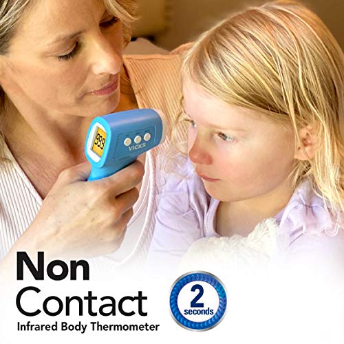 Vicks NonContact Infrared Thermometer for Forehead, Food and Bath Touchless Thermometer for