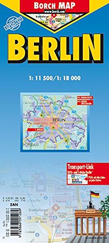 Berlin City Streets Laminated Map by Berndtson & Berndtson
