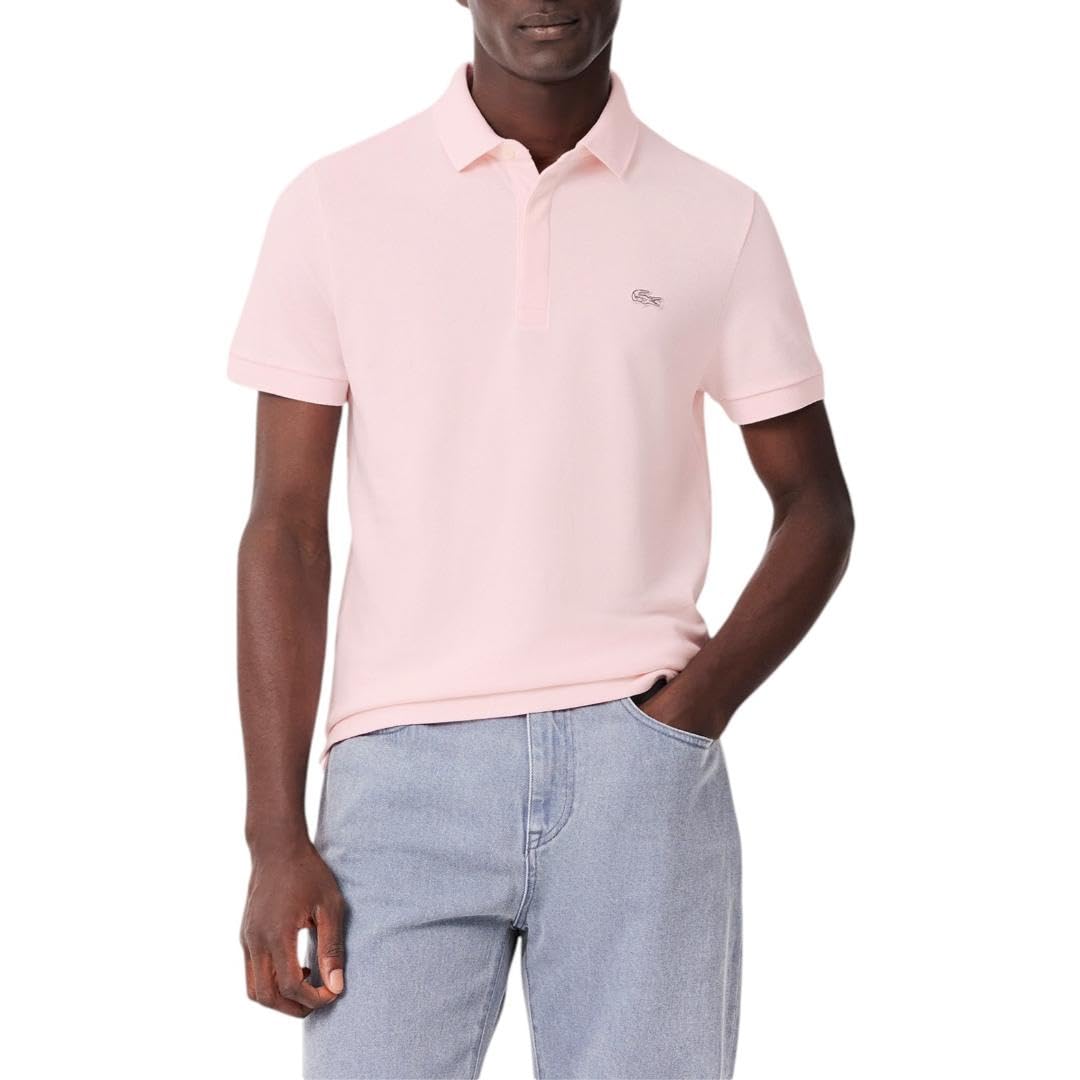 Lacoste Mens Short Sleeve Paris Polo, Flamingo Pink, XX-Large