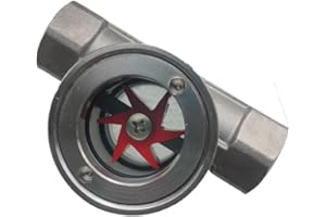 WZHLCX 3/4"NPT Female 304 Stainless Window Sight Glass Flow Indicator With Impeller Pipe Medium flow observer
