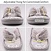 Women's Soft & Comfy Knitted Plush Fleece Lining Memory Foam Spa Thong Flip Flops House Slippers (Medium / 7-8 B(M) US, Gray)