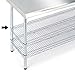 Seville Classics NSF-Certified Storage Extra-Shelf for Stainless-Steel Commercial-Grade Work Table, 48
